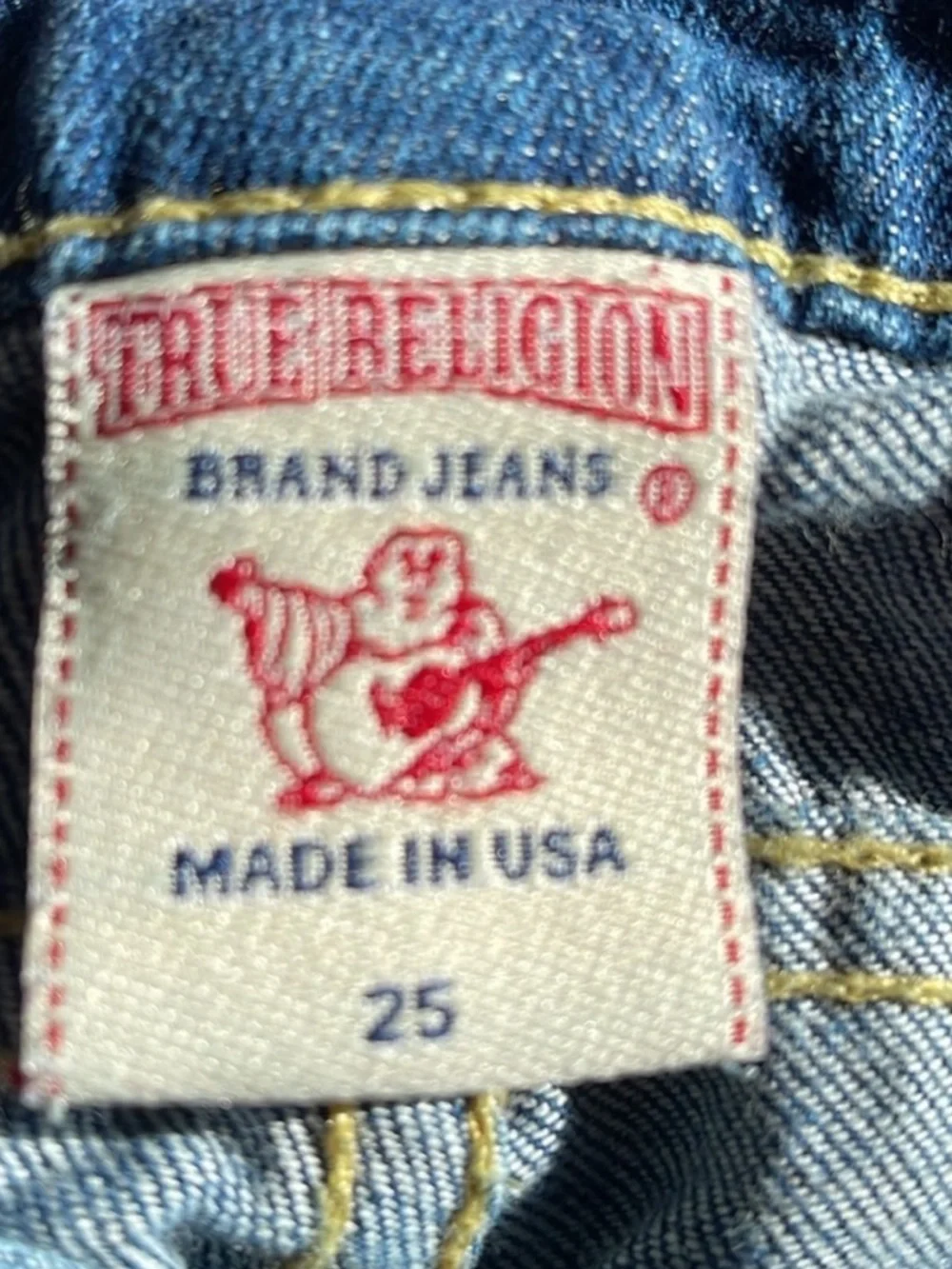 True Religion Low Rise Billy Bootcut Jeans Tab Pocket Y2K 25 - Picture 7 of 10